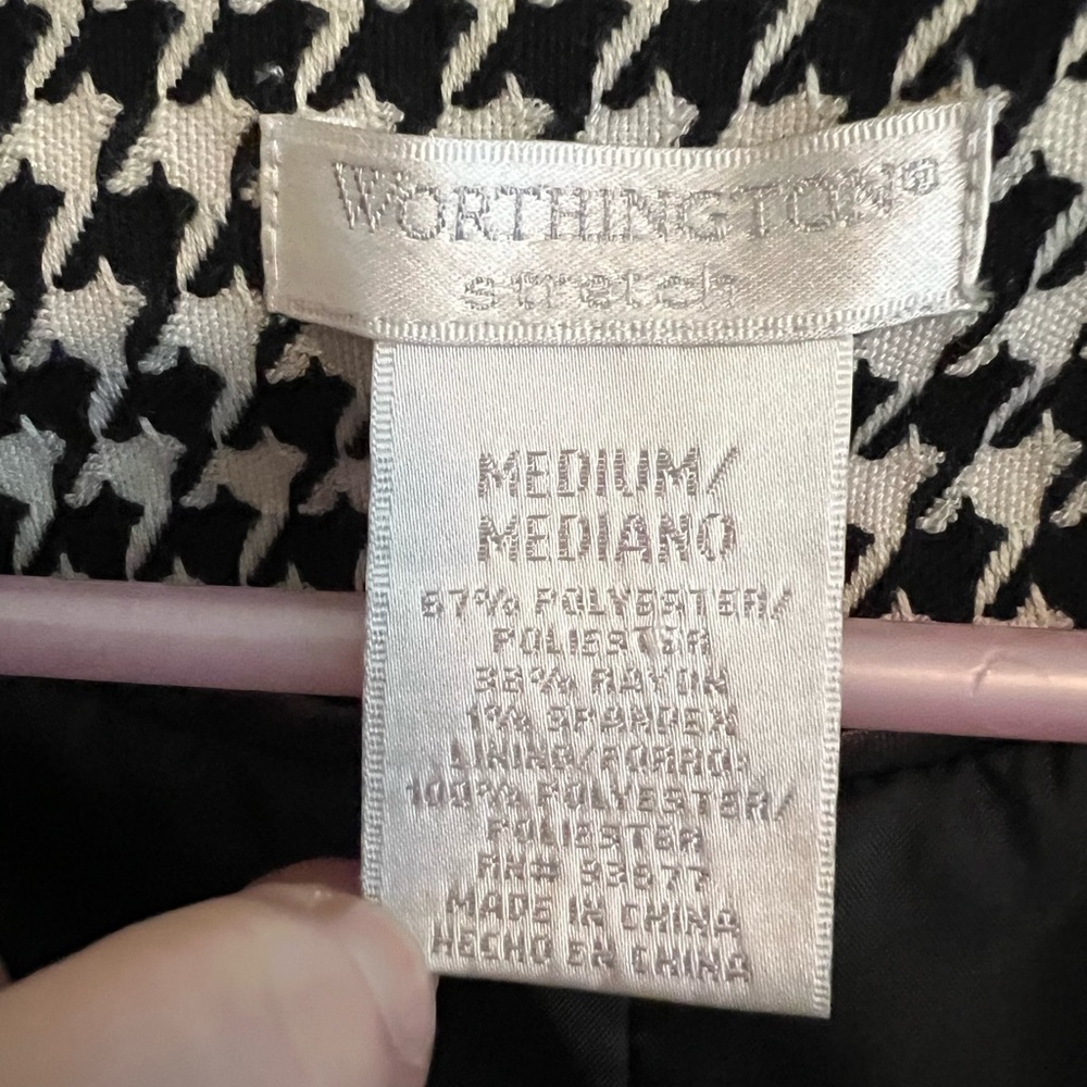 Worthington Houndstooth Jacket Size Medium - Picture 3 of 13